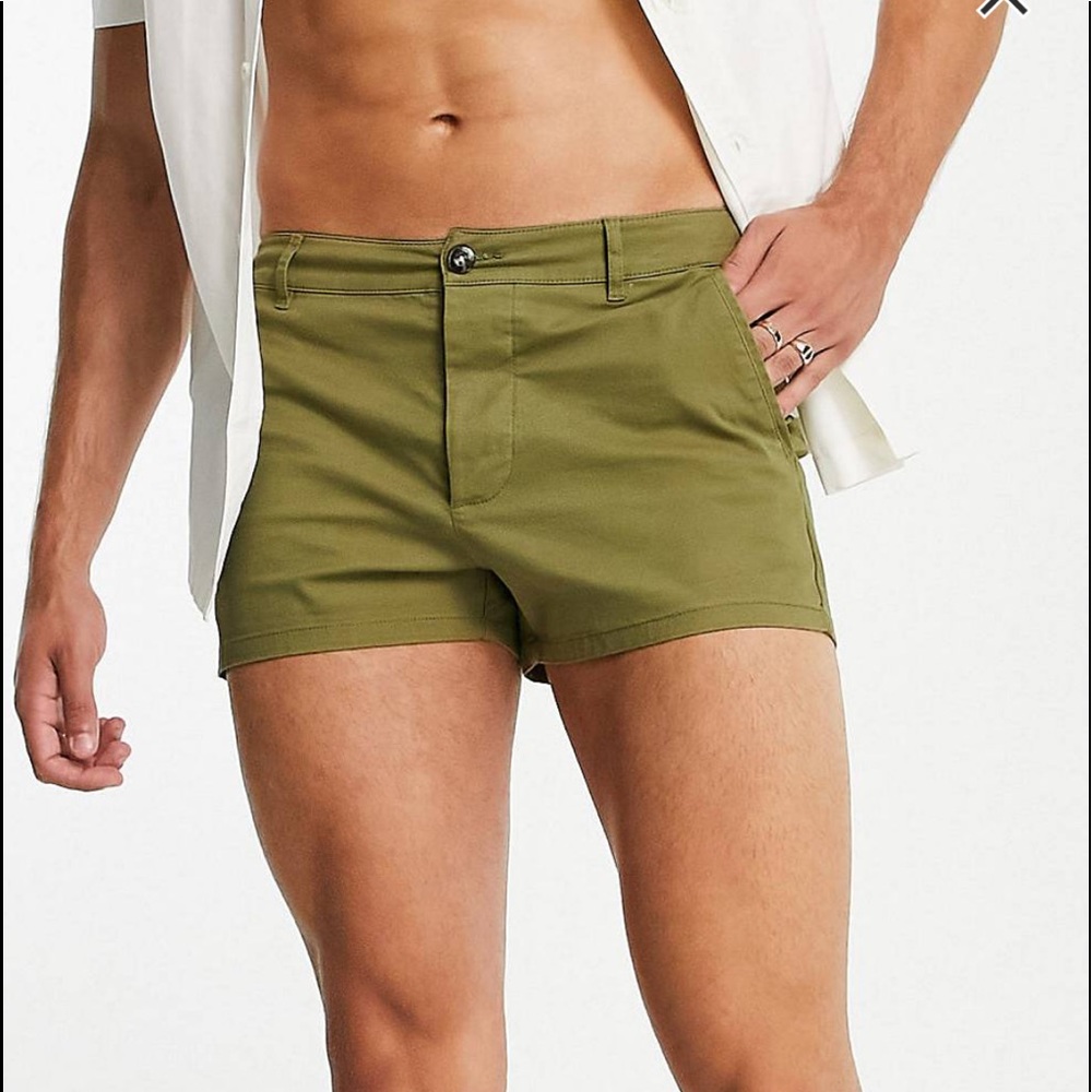 Olive Chino Shorts